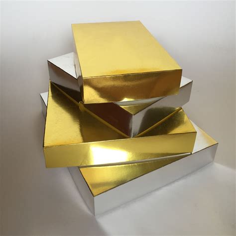 gold metalic boxes|Gold Metal Gift Boxes .